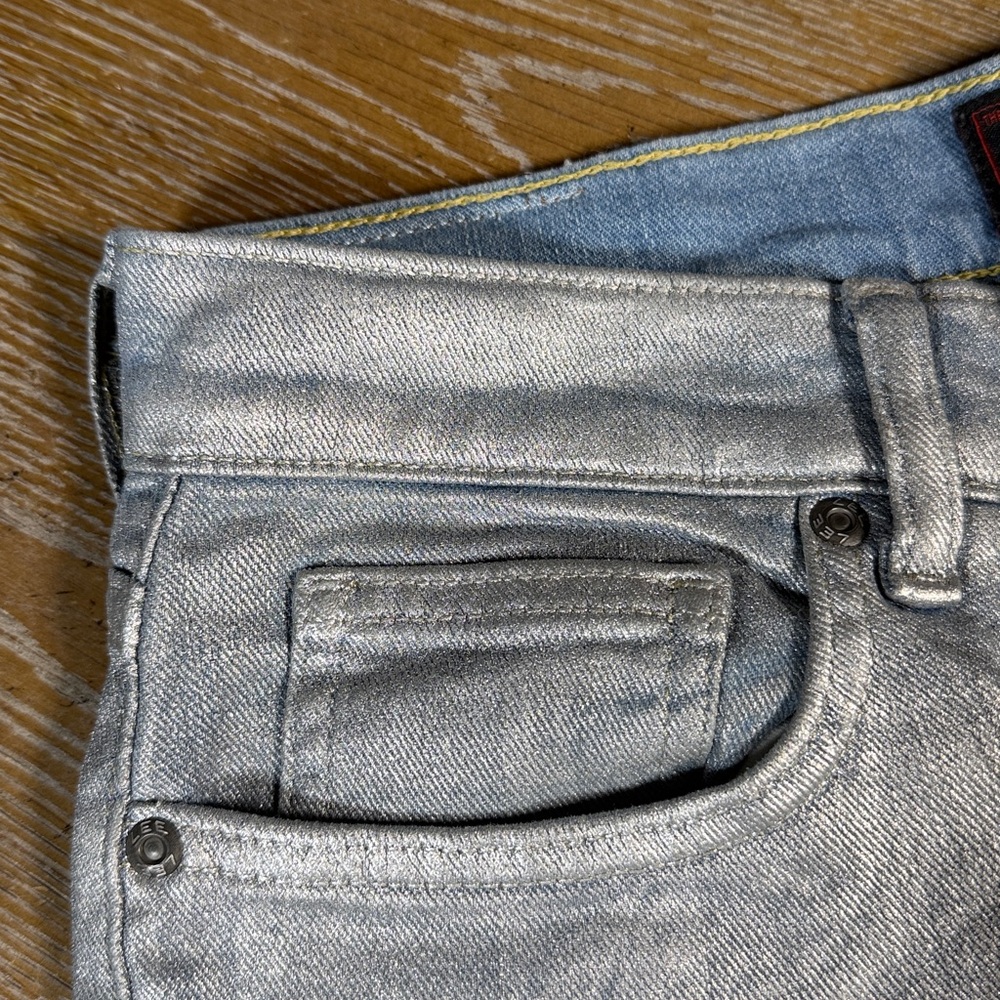LEE High-Rise Metallic Flare Jeans 28 - Picture 7 of 15